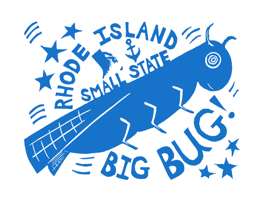 Small State, Big Bug! Rhode Island (8.5 x 11") color print