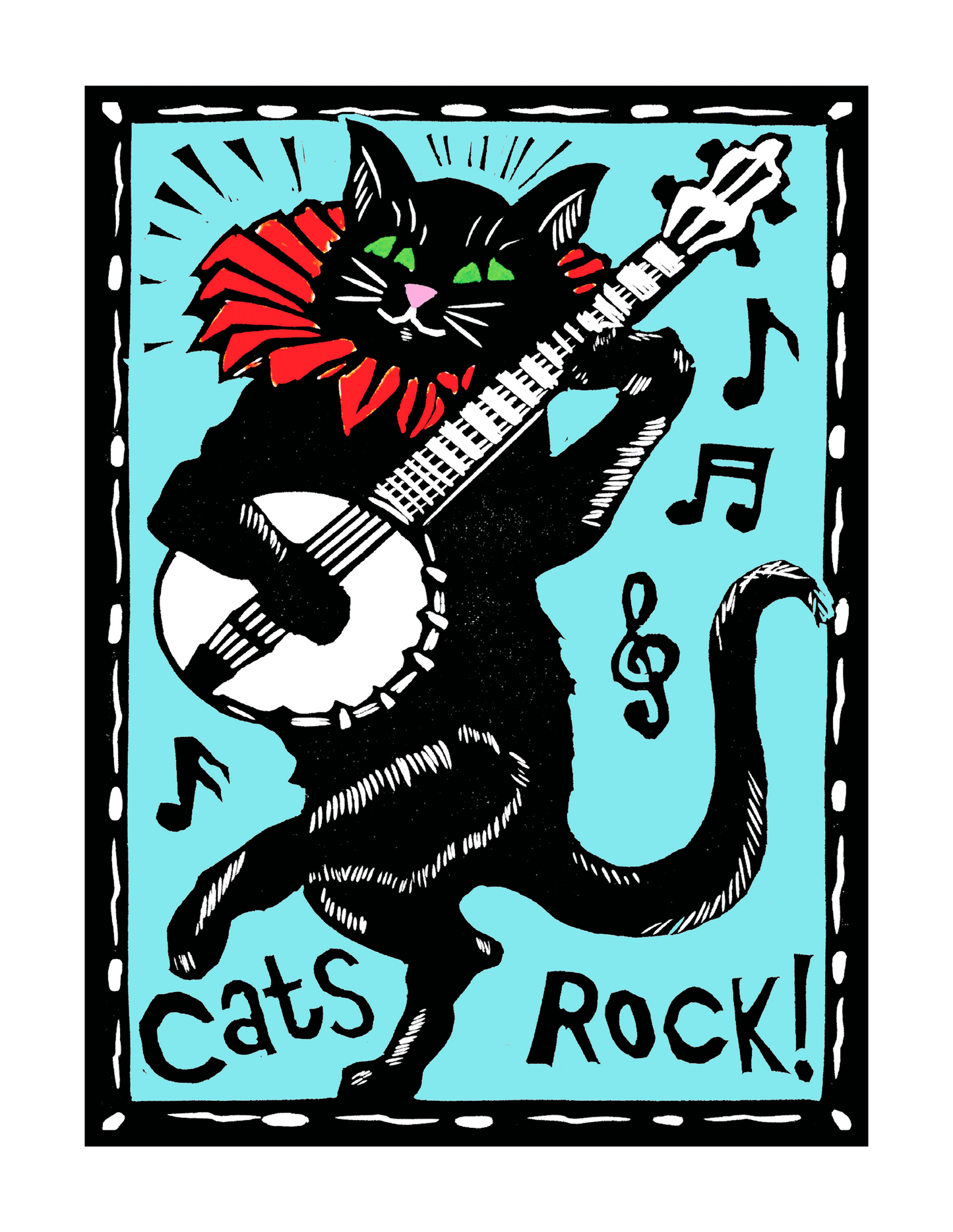 Cats Rock! (8.5 x 11") color print