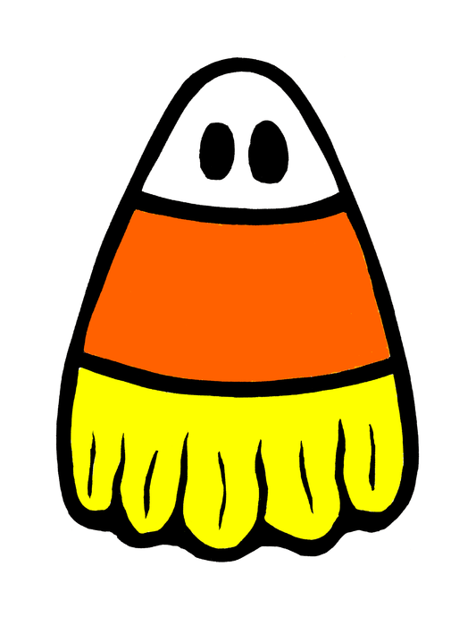 Candy Corn Ghost (8.5 x 11") color print