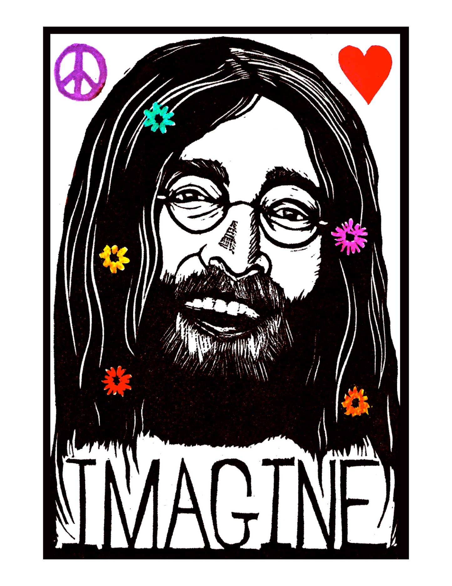 John Lennon IMAGINE (8.5 x 11") color print