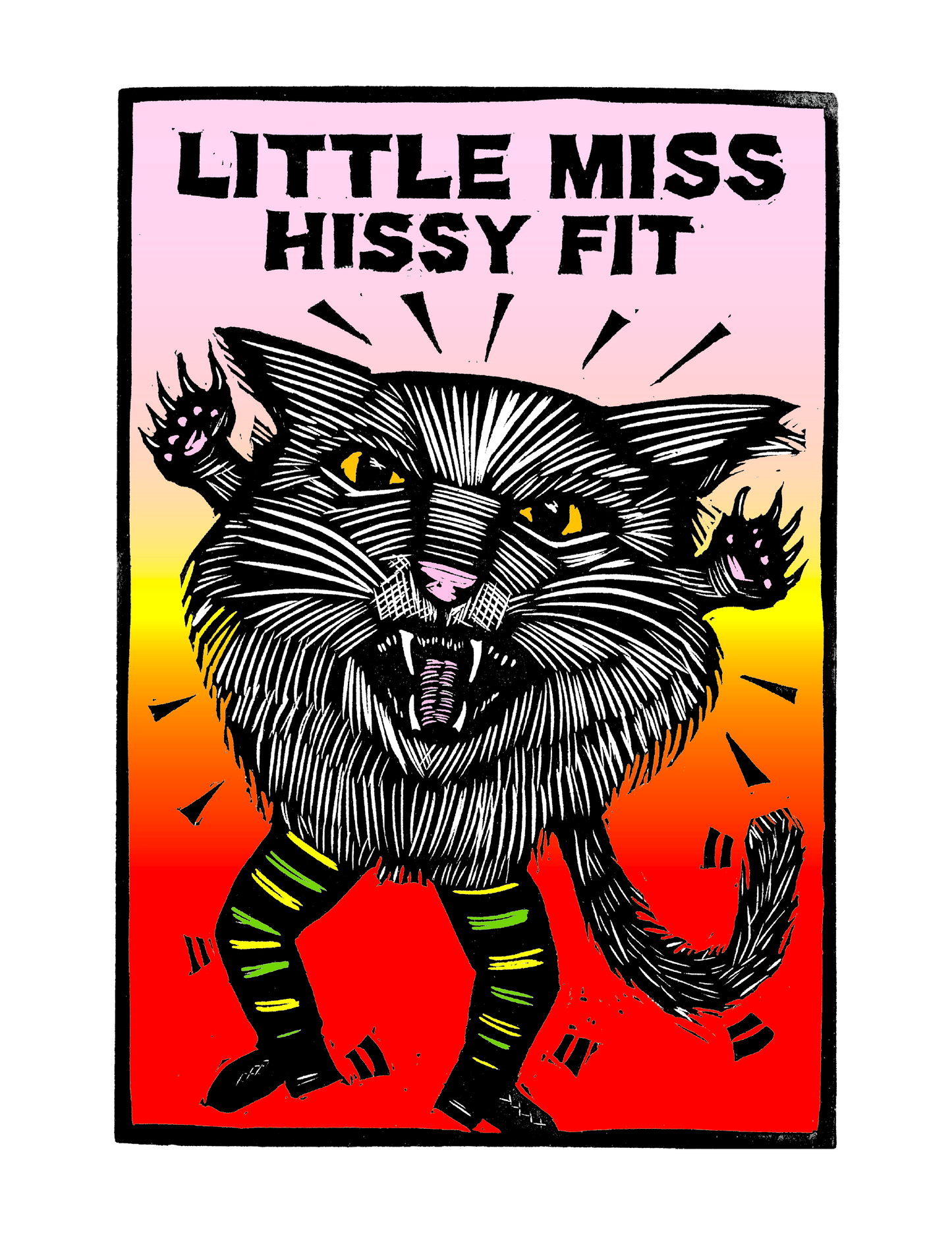 Little Miss Hissy Fit / Cat (8.5 x 11") color print