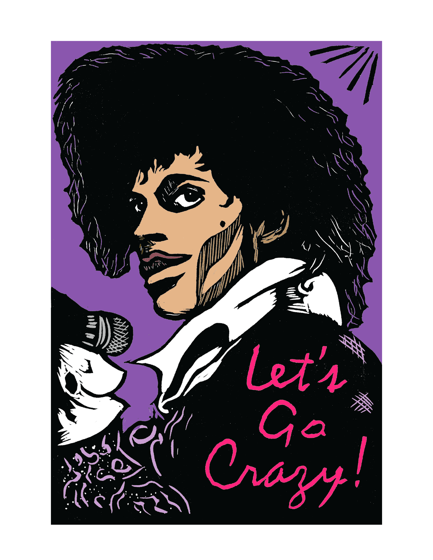 Prince / Let's Go Crazy! (8.5 x 11") color print