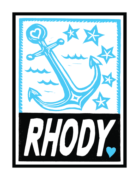 Rhody Anchor Star / Rhode Island (8.5 x 11") color print