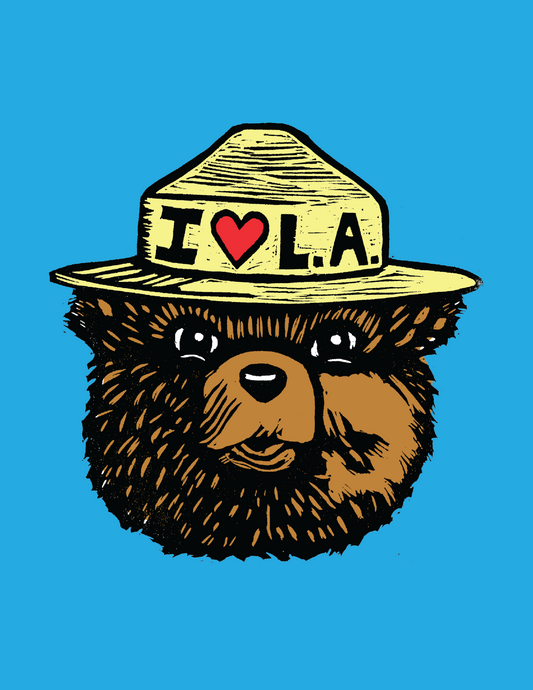 Smokey the Bear / I LOVE L.A. (8.5 x 11") color print