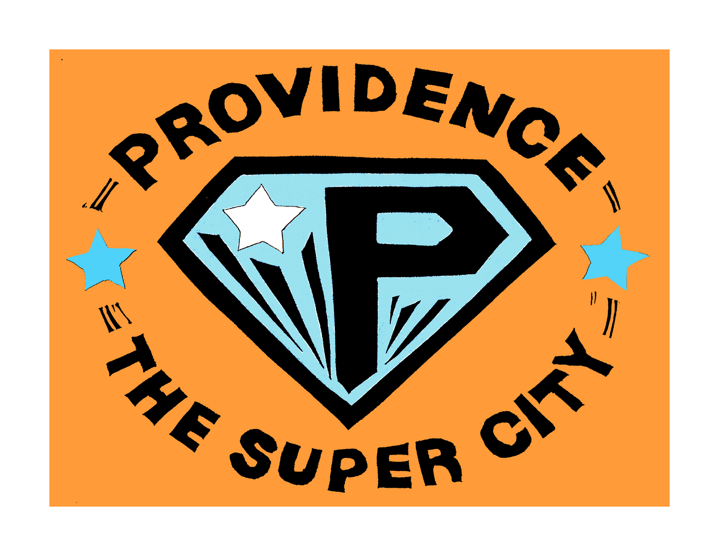 Providence The Super City / Rhode Island (8.5 x 11") color print