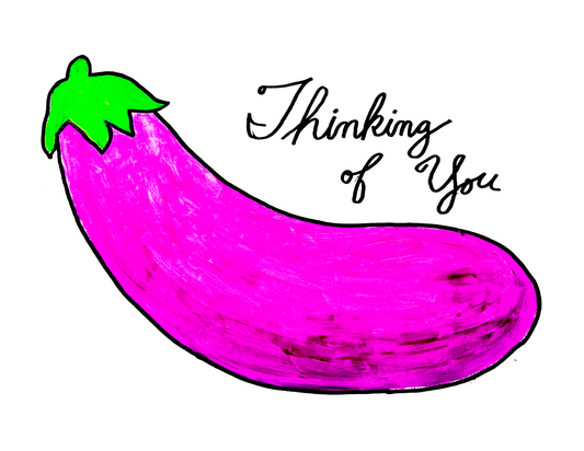 Thinking of You / Eggplant (8.5 x 11") color print