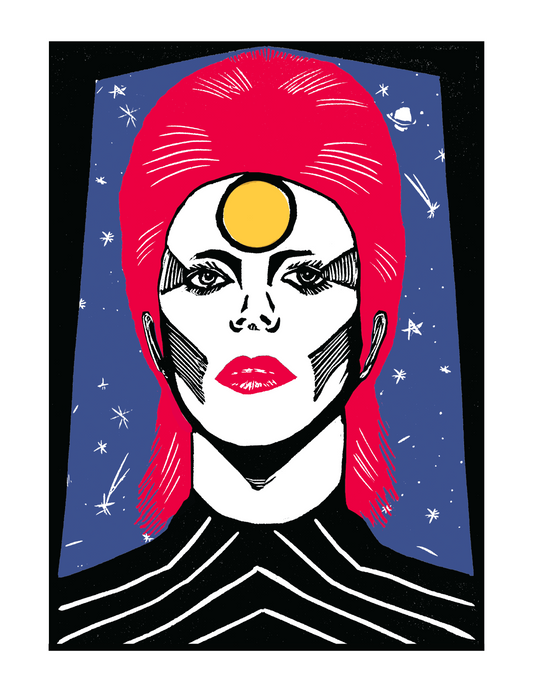 STARMAN / Ziggy Stardust / David Bowie (8.5 x 11") color print