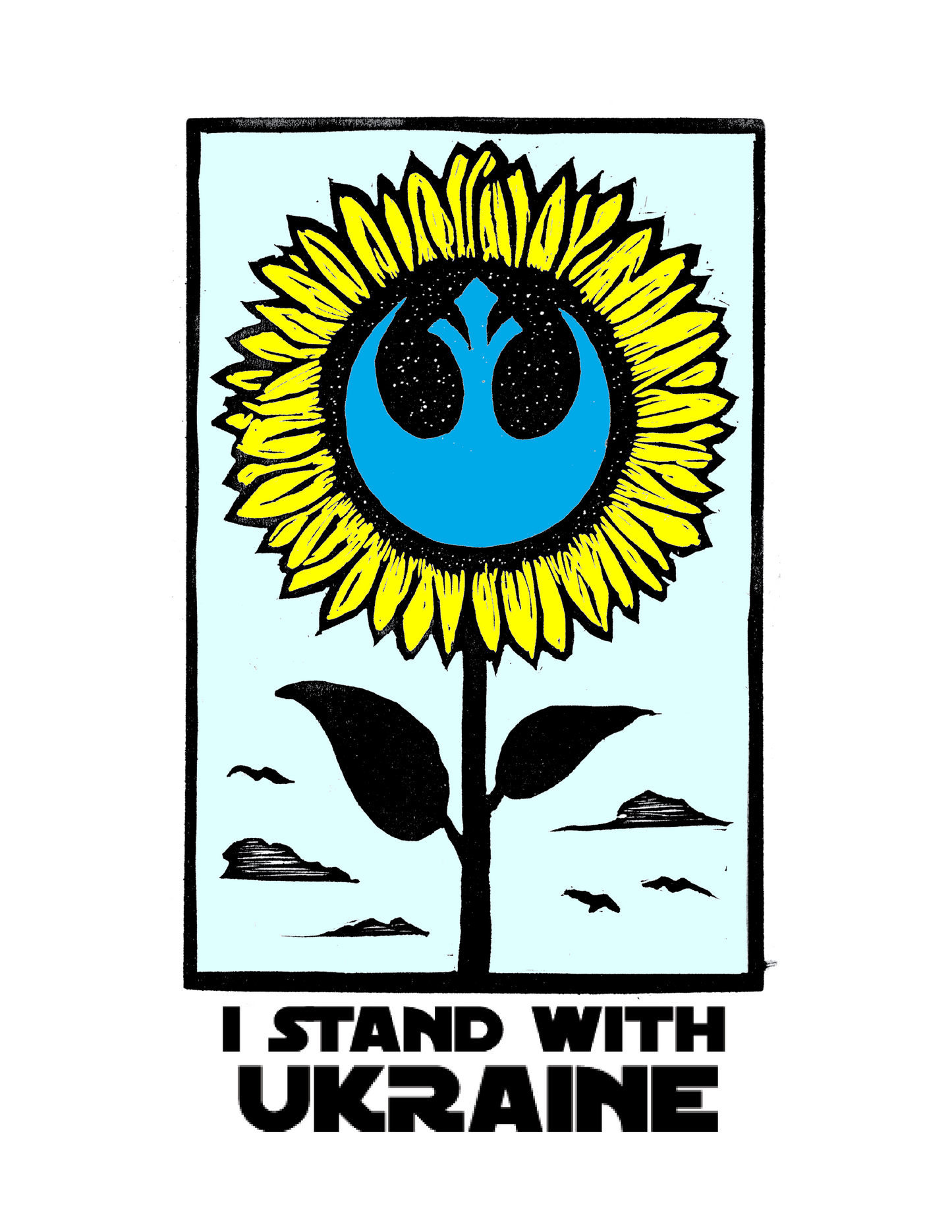 I STAND WITH UKRAINE - Rebel Alliance - Star Wars (8.5 x 11") color print